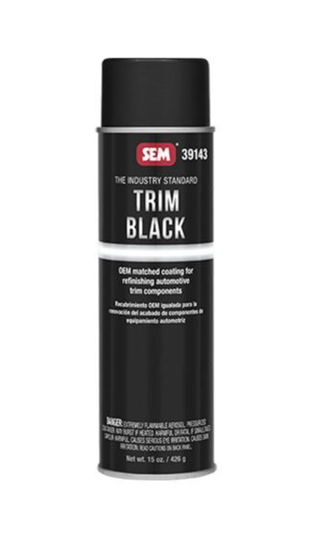 Trim Black 39143 Trim Paint, 20 oz Aerosol Can, Black