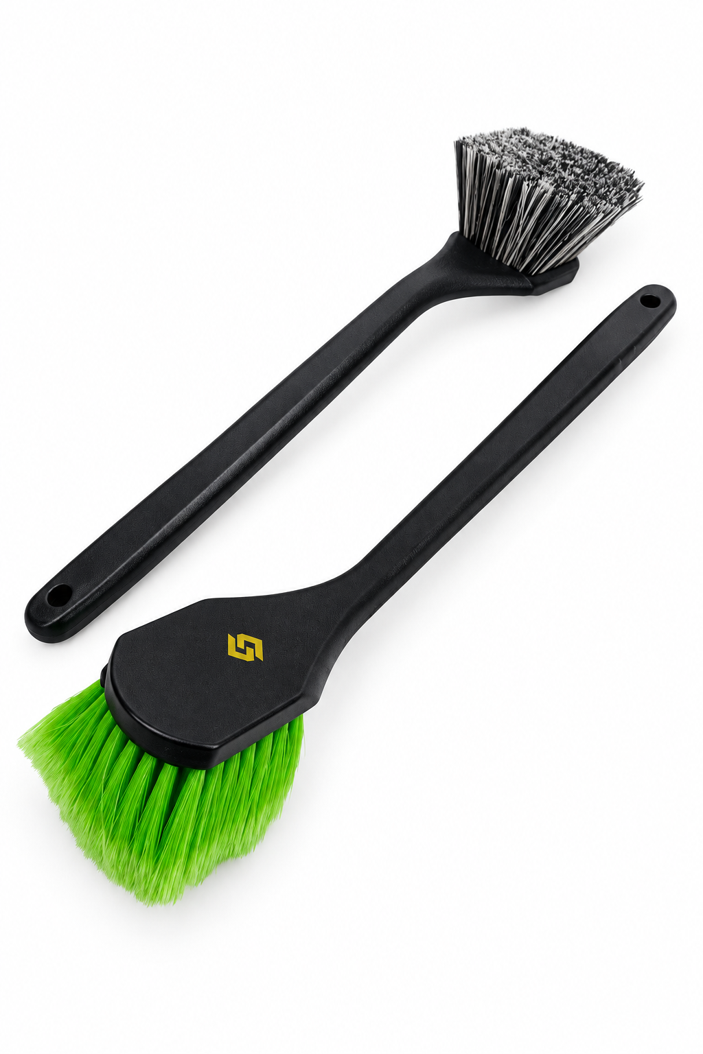 Long Curve Handle Soft Bristles Wheel Brush