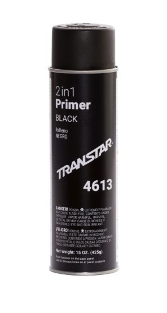 TRANSTAR® 4613 2 in 1 Primer, 20 oz Aerosol Can, Black, Gray, White, 15 to 20 min Dry Curing