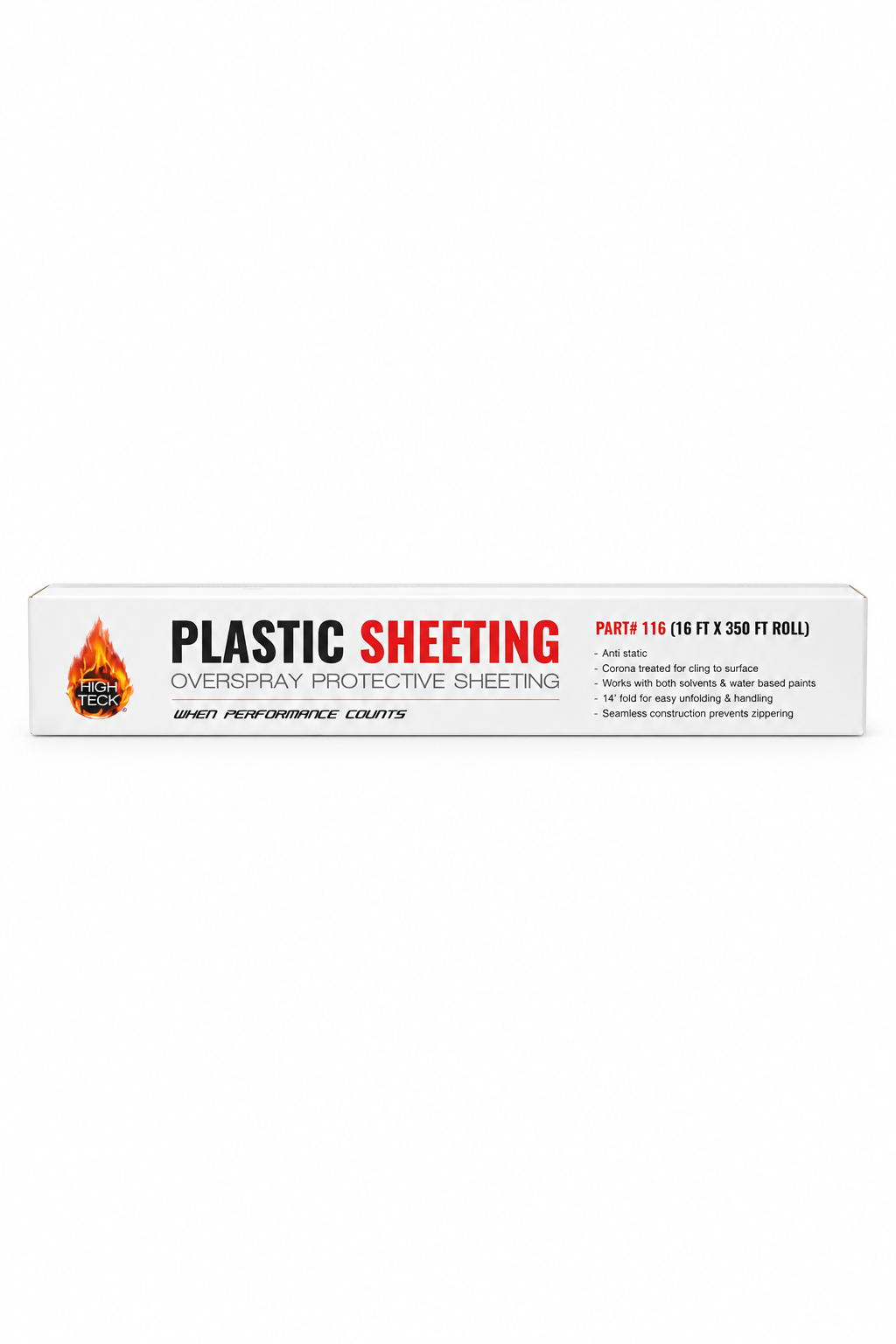 High Teck 116 Plastic Masking Sheeting, 16 ft x 350 ft