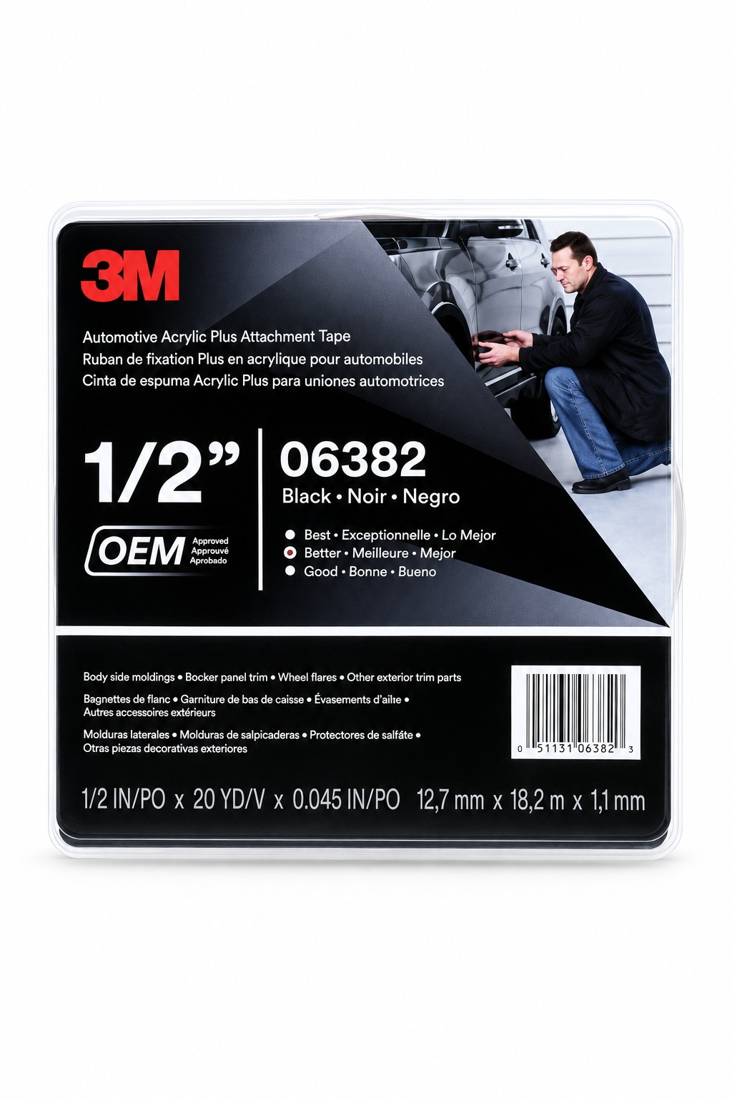 3M 1/2'' 06382 Automotive acrylic plus attachment tape