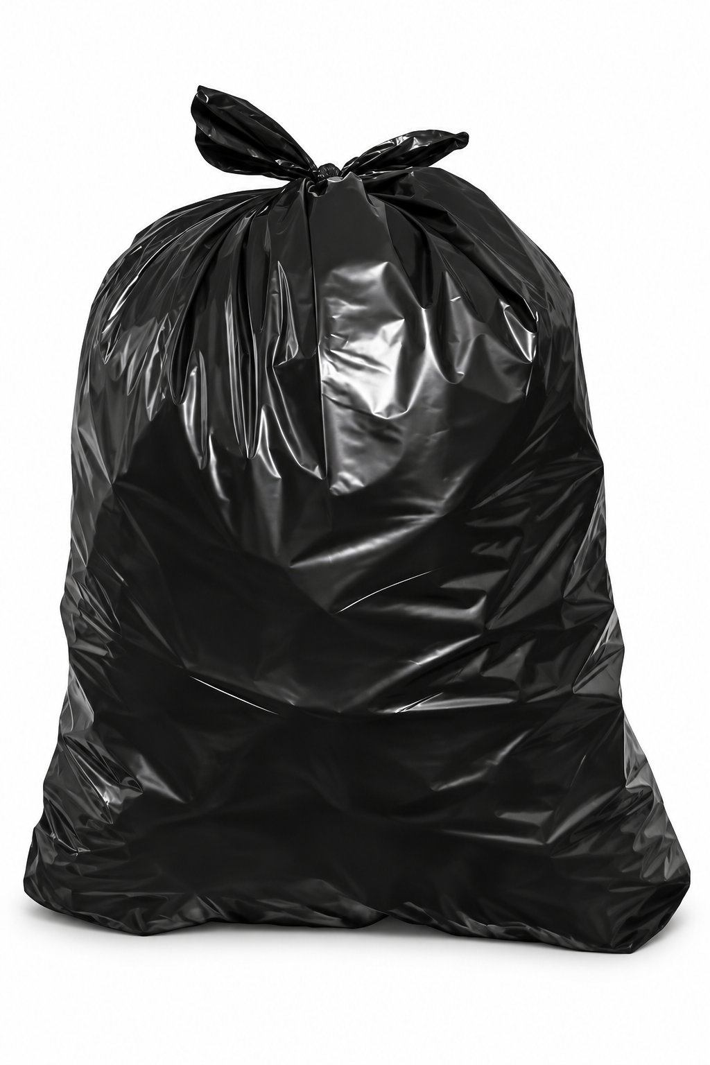 Glossy Tied Black Trash Bag.png