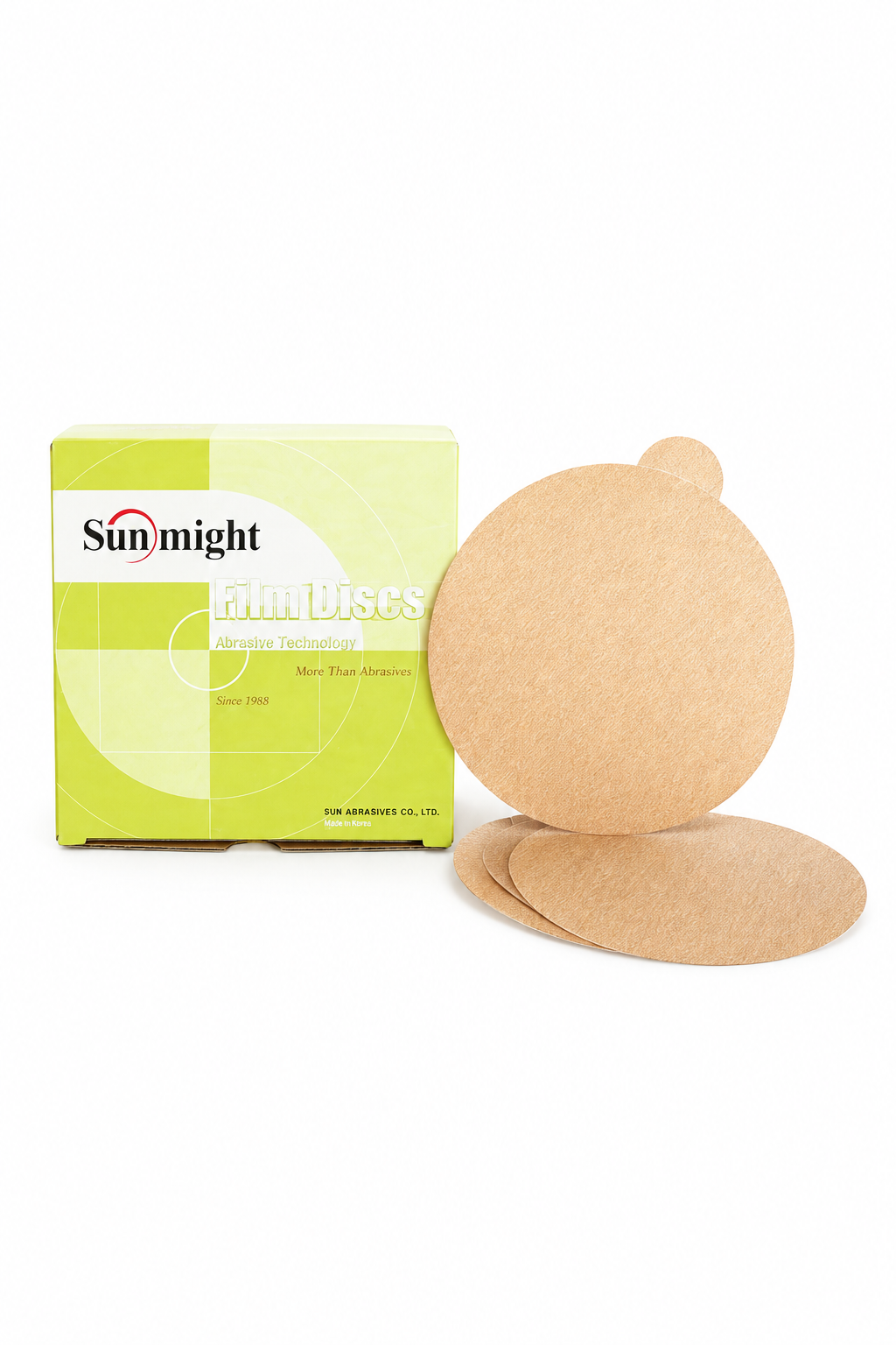 Sun might 02411 Grip Disc, 6 in Dia, P220 Grit, Aluminum Oxide Abrasive, Latex Pa