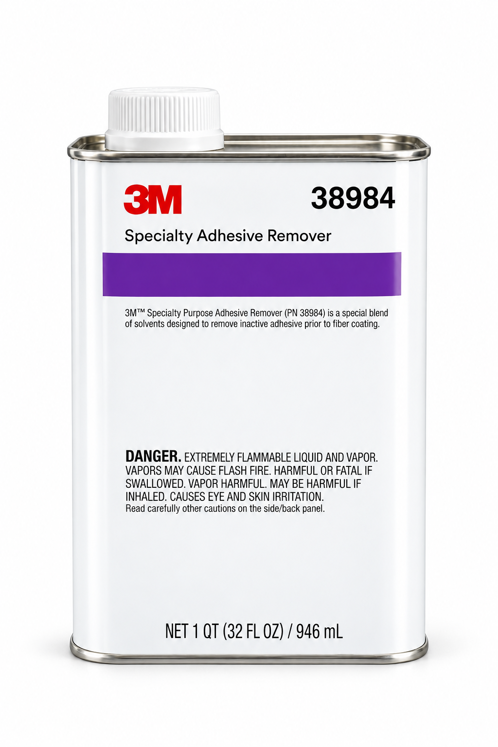 3M Special Adhesive Remover 38984, Transparent, Solvent Based, Easy Residue Removal, 1 quart