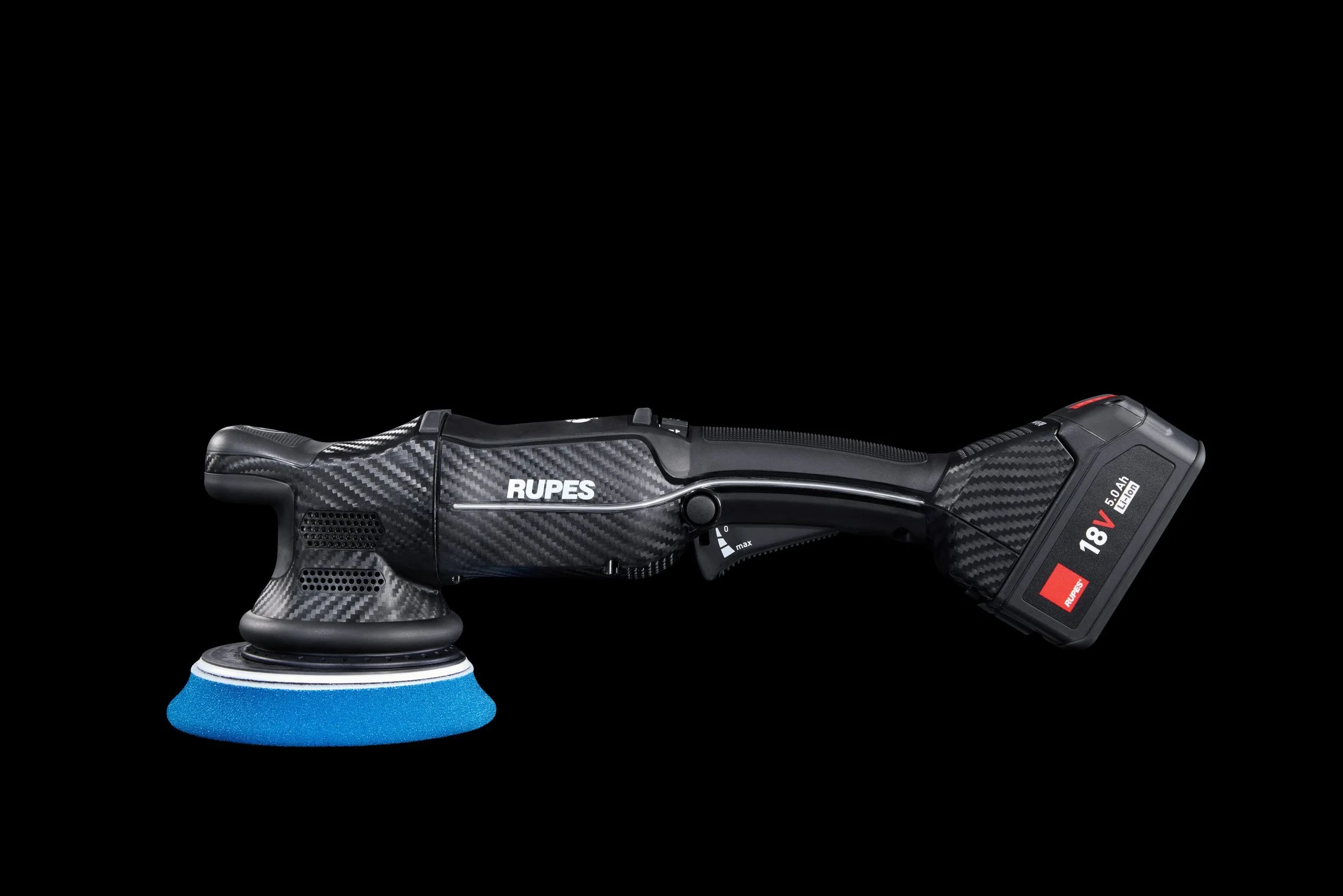 RUPES HLR21 Bigfoot iBrid Random Orbital Cordless Polisher Tool with Dual Battery Charger & 2 Rechargeable Batteries