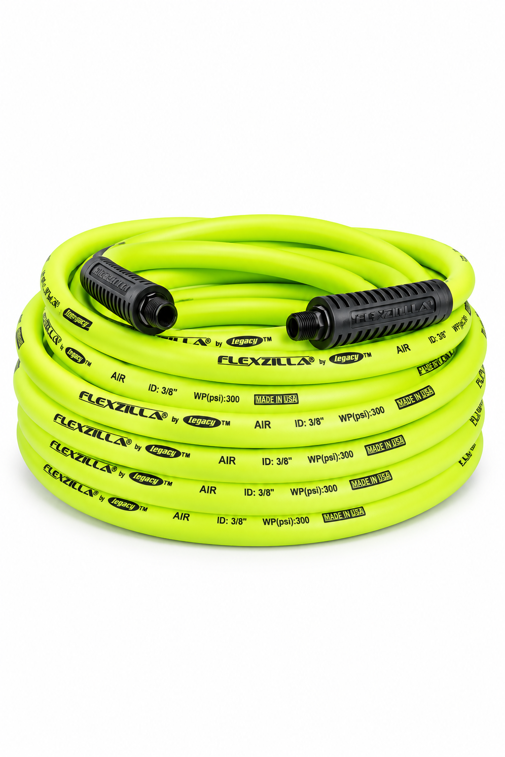 Flexzilla® HFZ38100YW2 Lightweight Air Hose, 3/8 in, 100 ft, Yellow