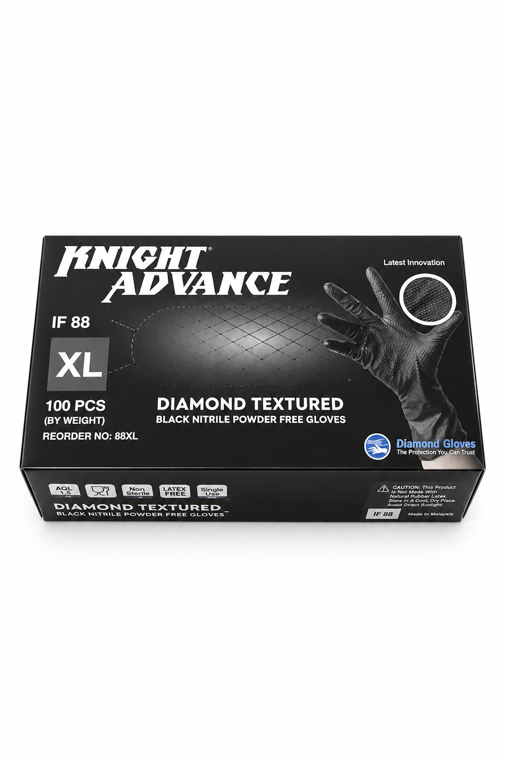 IF88 Industrial Powder Free Black Nitrile Glove