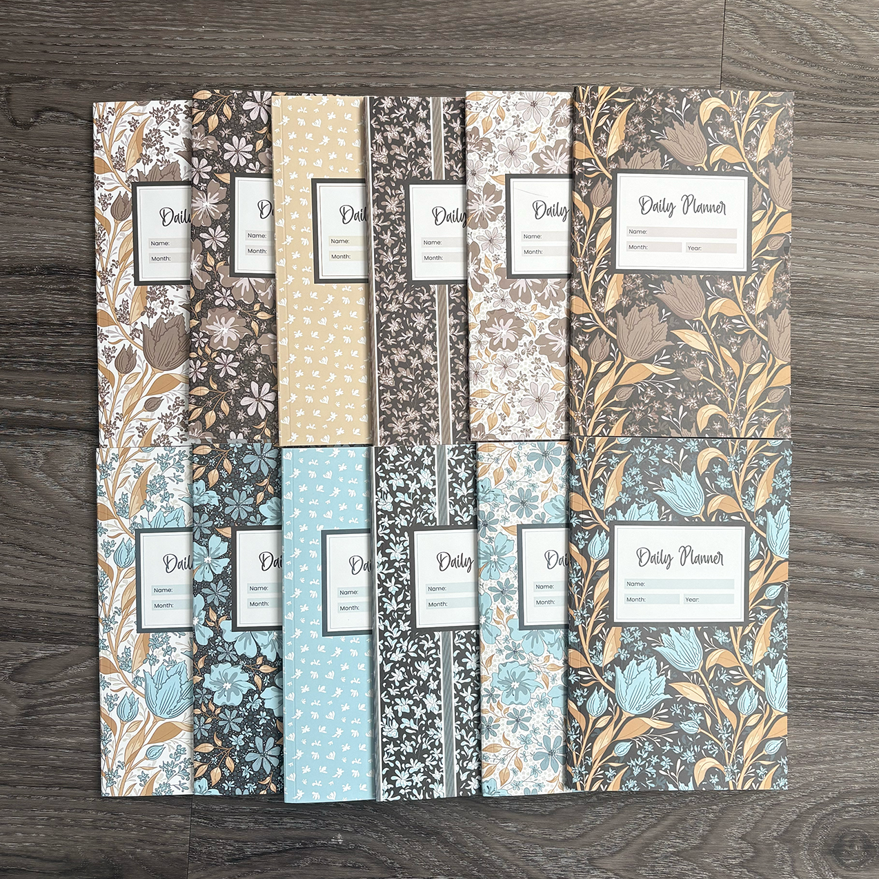 Moody Blooms - 12 Month Daily Planner Set