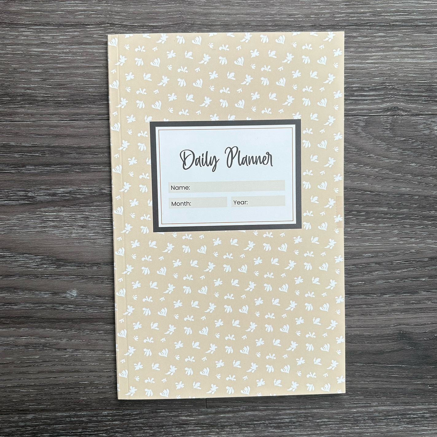 Moody Blooms Undated Daily Planner - Scatter Petals in Mocha