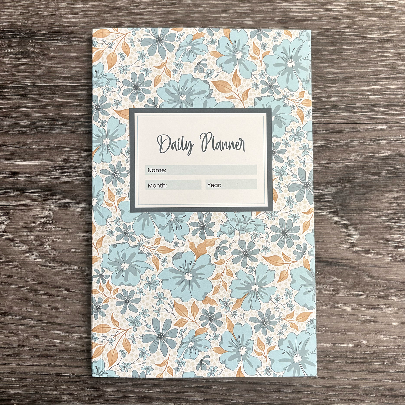 Moody Blooms Undated Daily Planner - Floral Trails in Light Blue