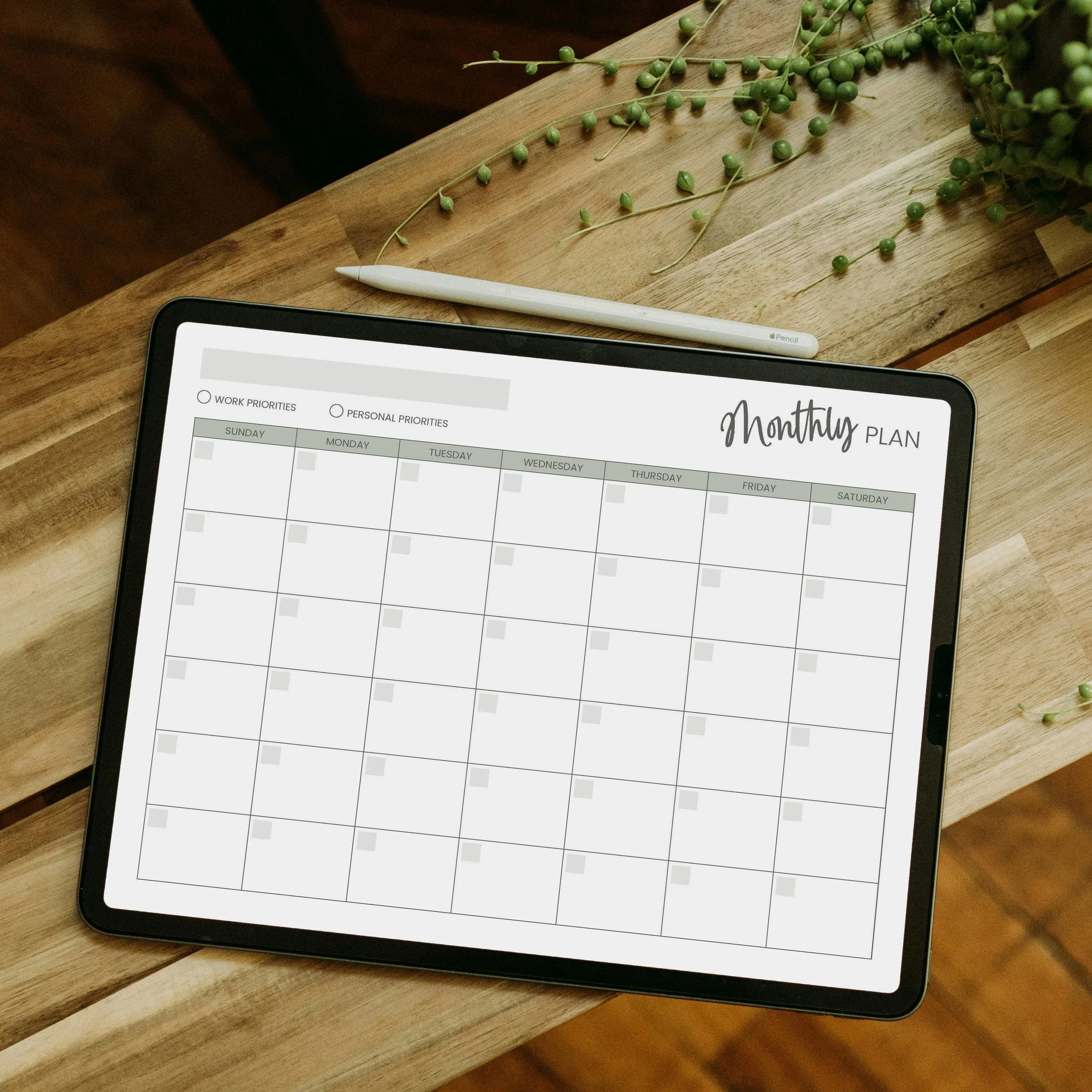 Monthly Flow Planner