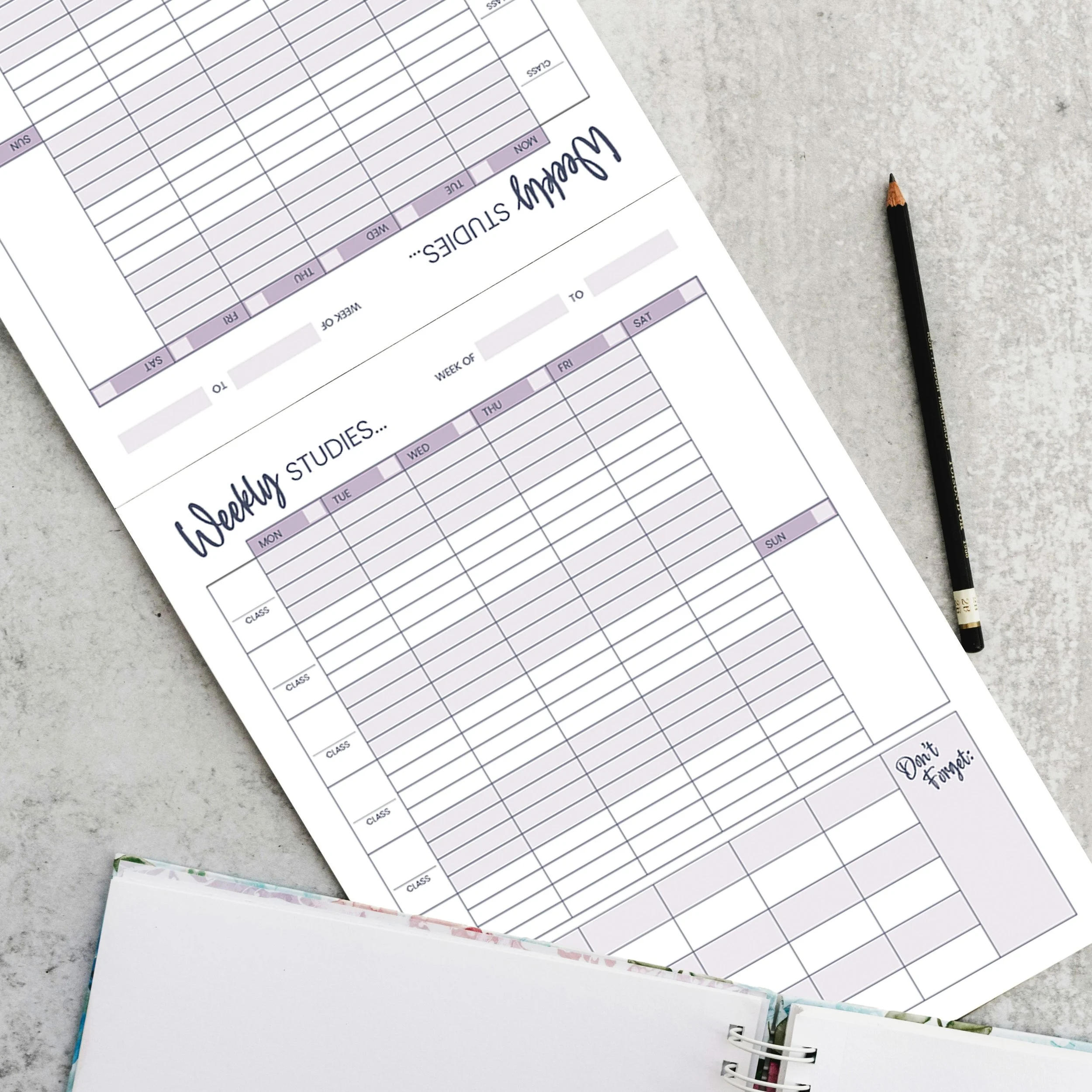 Weekly Student Planner