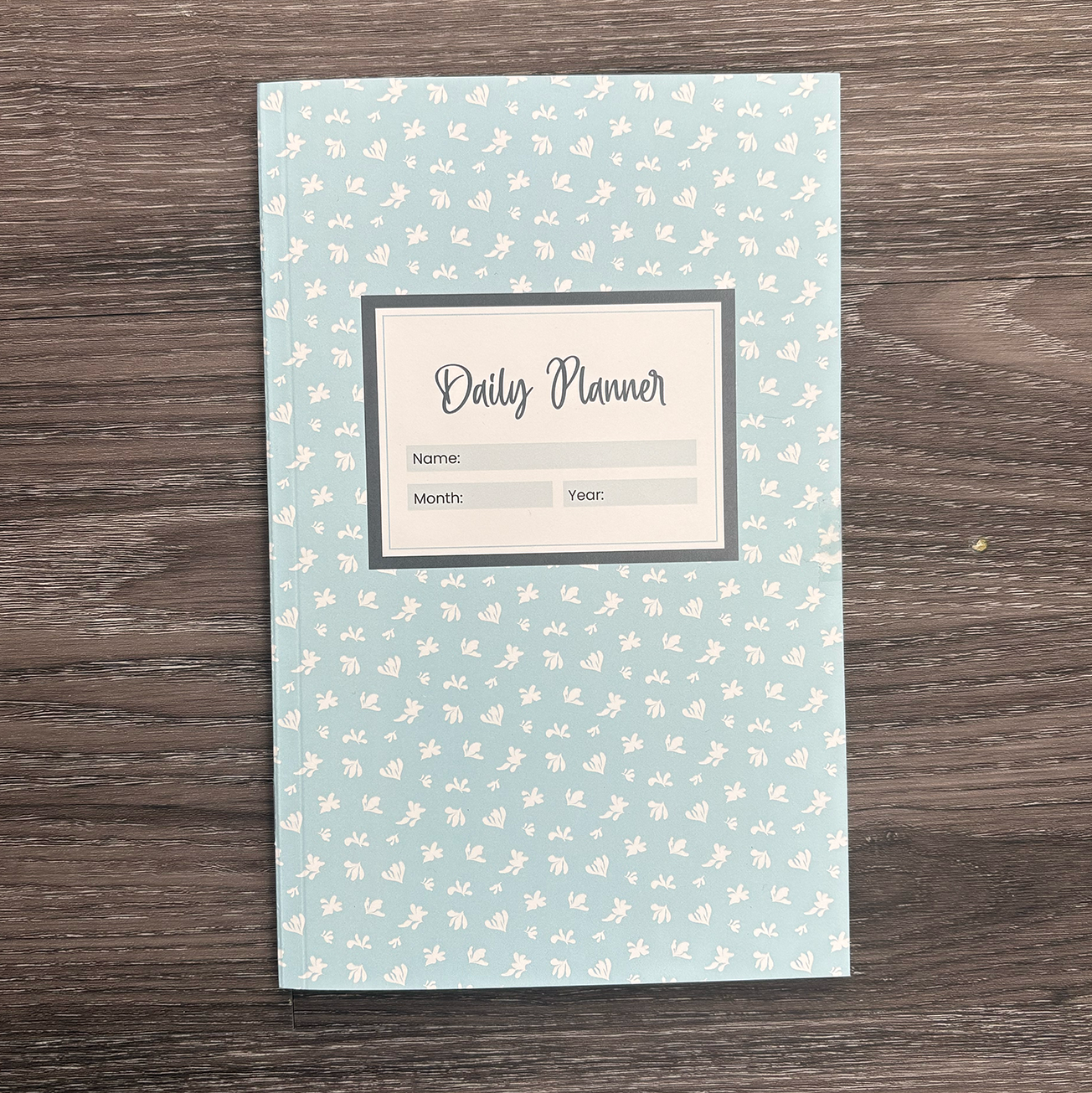 Moody Blooms Undated Daily Planner - Scatter Petals in Blue