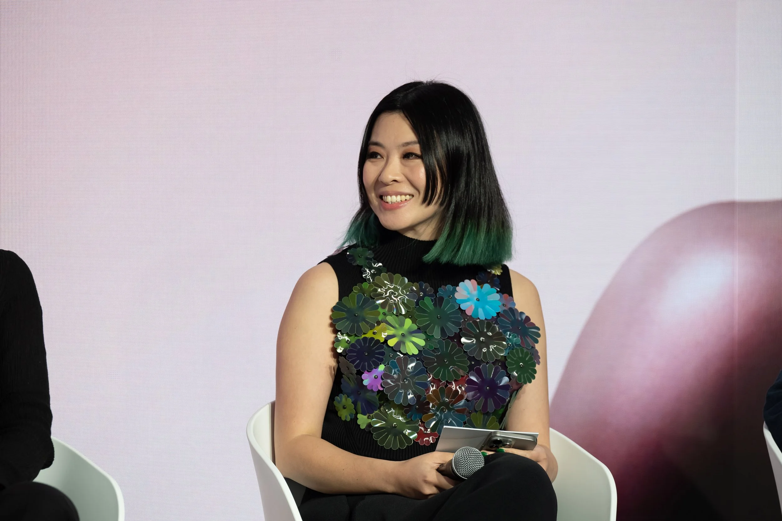 Wenhui Lim (niceauntes) speaking on a panel at L'Oreal private event 'The Beauty of Longevity' 10 June 2025. Photo by Adrien Thibault