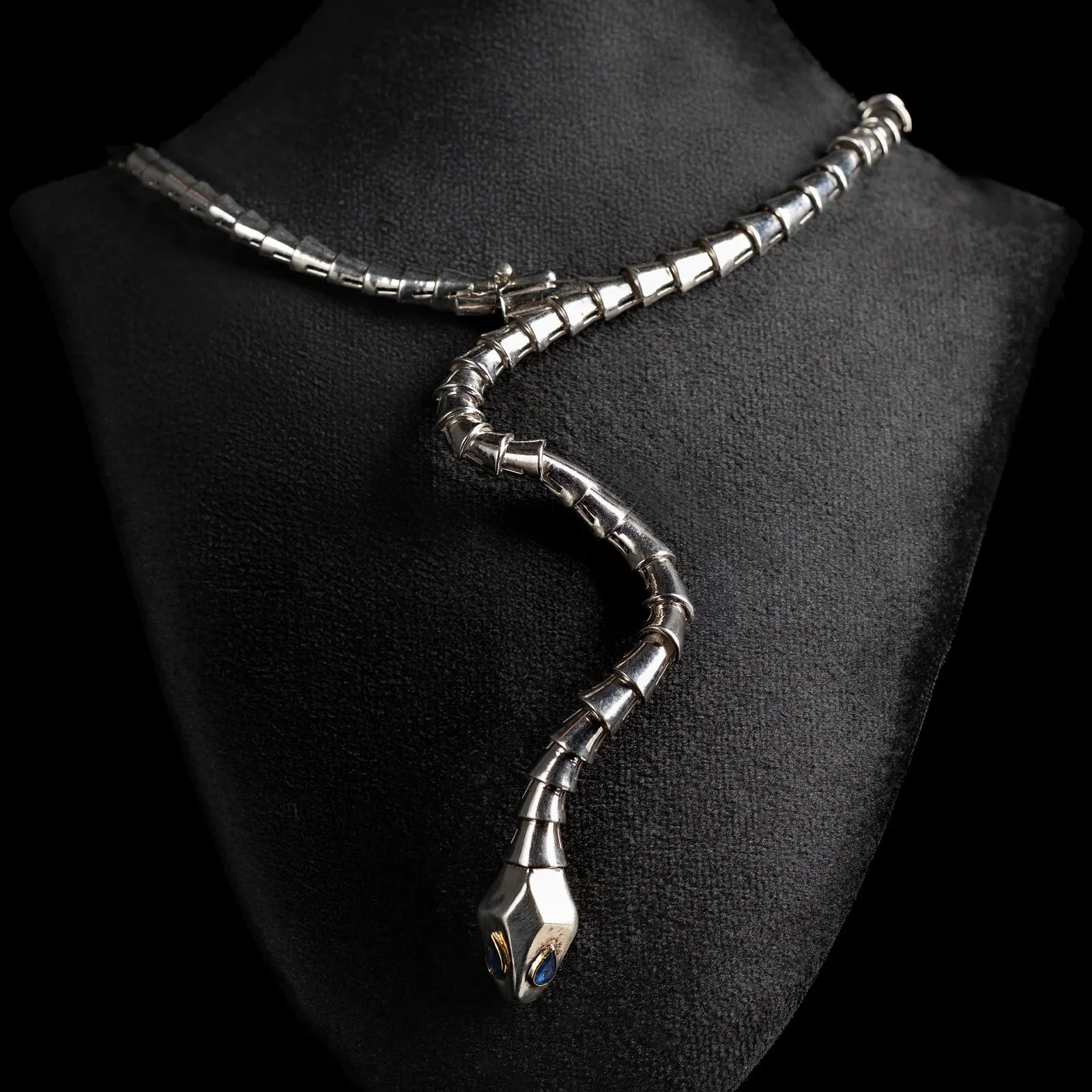 THE SENTINEL NECKLACE STERLING SILVER AND SAPPHIRE $3600