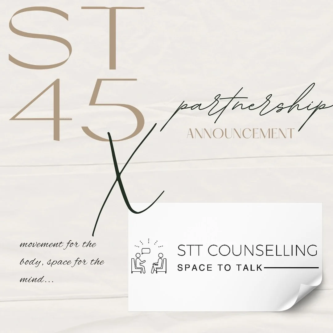 We believe strength runs deeper than muscle.⁣
⁣
At ST45, we&rsquo;ve always seen lagree (and movement in general) as a way to support both physical and mental wellbeing.⁣
⁣
We&rsquo;re so proud to partner with STT (Space to Talk Counselling) &mdash; 