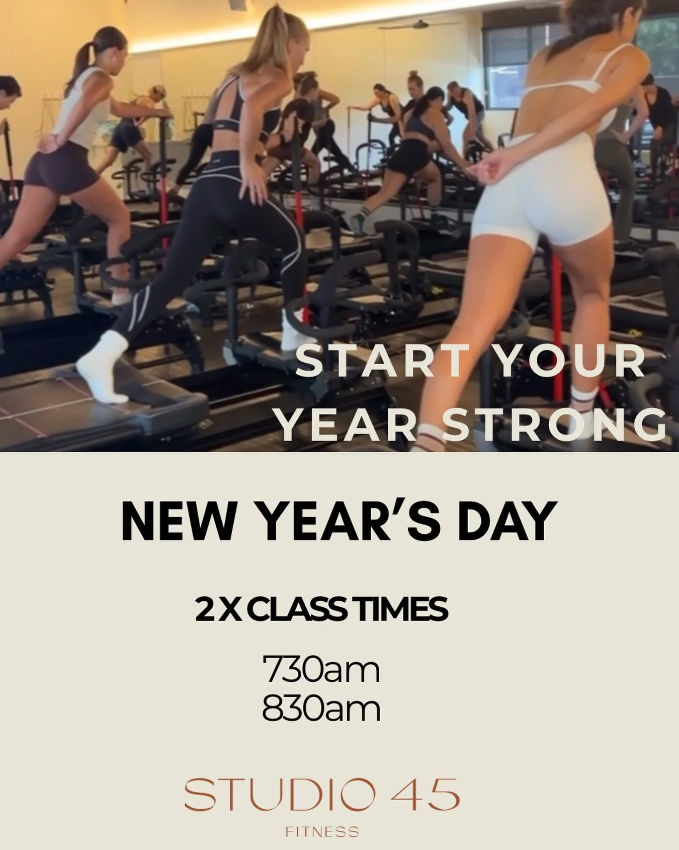 New Year&rsquo;s Day - start your year strong and fresh, with us 🔥⁣
⁣
2 classes | special times: 730am and 830am.⁣
⁣
We can&rsquo;t wait to see you on the MEGA, starting 2026 the best way possible 🤎💫⁣
⁣
⁣
⁣
⁣
⁣
⁣
⁣
⁣
⁣
⁣
⁣
⁣
 #lagreefitness #megaf