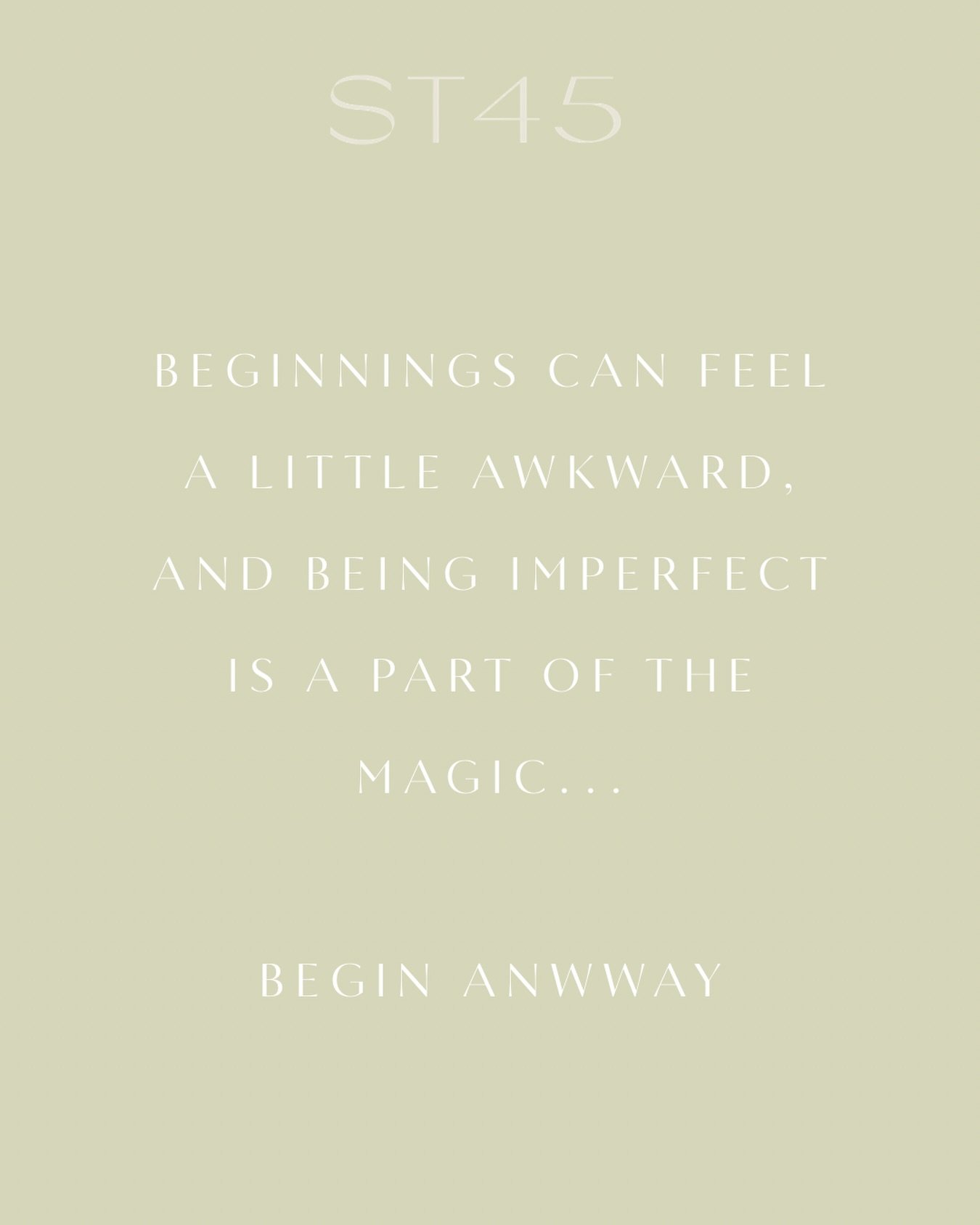 Ok, so it&rsquo;s only January and we&rsquo;ve already had so many new faces walk through our door, which is incredible and we are beyond grateful! For the people new to ST45, this one is for you&hellip; 🤎⁣
⁣
New beginnings aren&rsquo;t meant to fee