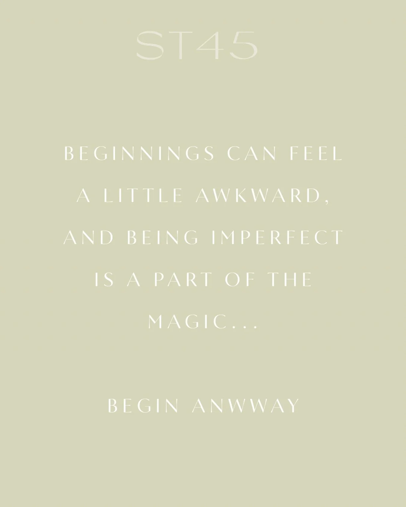 Ok, so it&rsquo;s only January and we&rsquo;ve already had so many new faces walk through our door, which is incredible and we are beyond grateful! For the people new to ST45, this one is for you&hellip; 🤎⁣
⁣
New beginnings aren&rsquo;t meant to fee