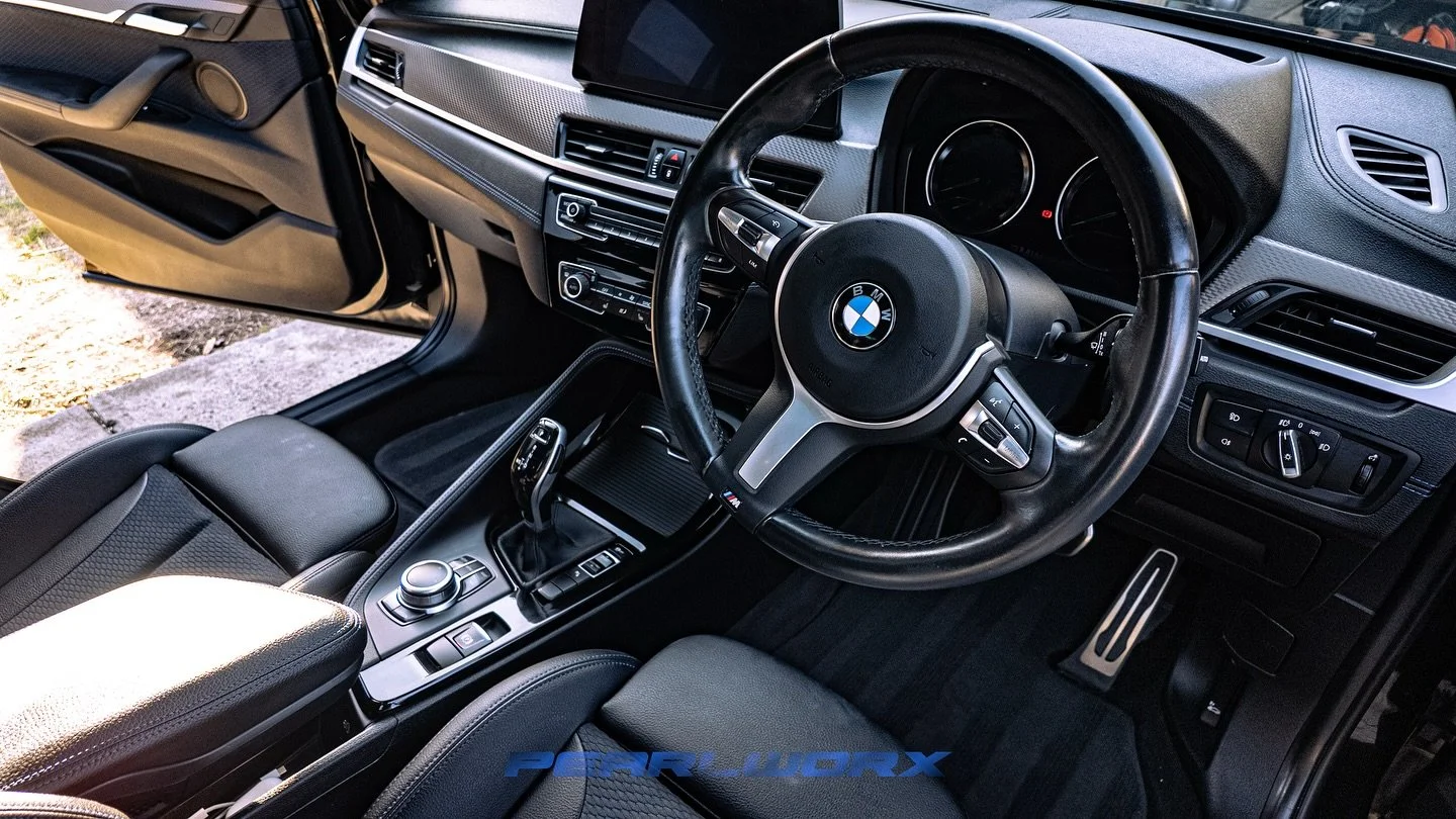 22&rsquo; BMW X2 🚗✨ 

This X2 just rolled out looking better than ever! The interior received an extensive clean, with every surface rejuvenated and the leather conditioned and coated.

Being that this X2 currently is ceramic coated. The exterior un