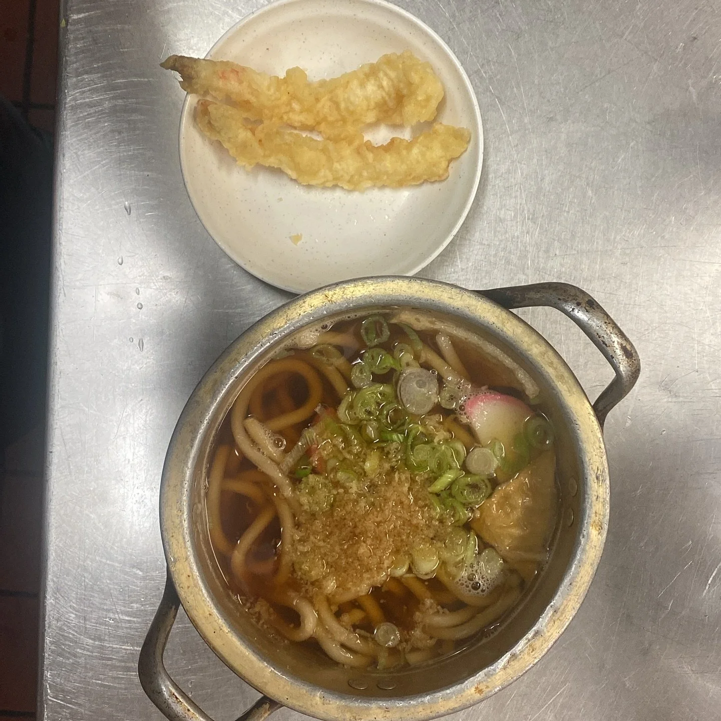 Shrimp tempura udon