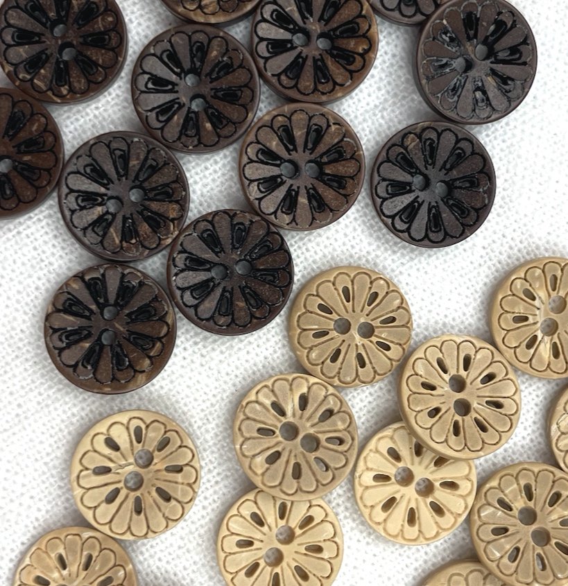 Small Flower Coconut Buttons