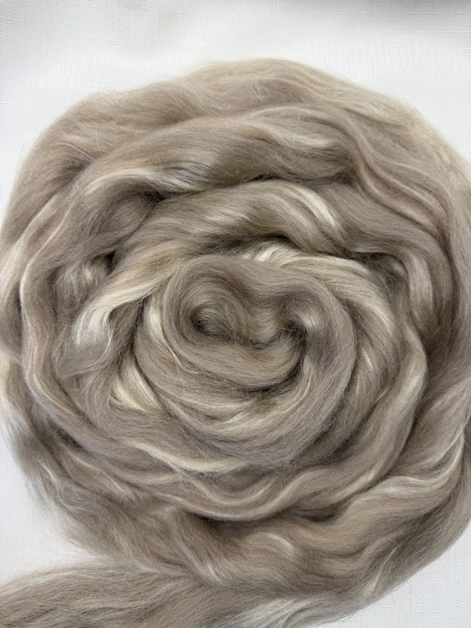 Australian Corriedale Tussah Silk Combed Tops