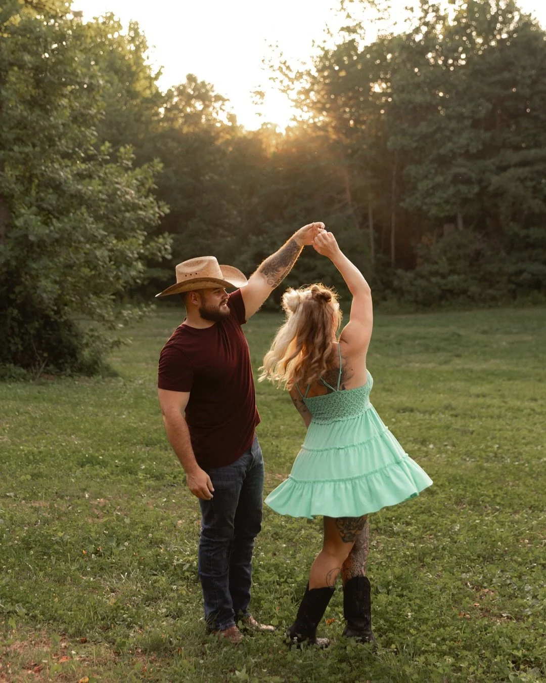 Chey suggested that we do this shoot on Austin&rsquo;s family land and the site of their future home so of course I said yes! It was such a sweet way to celebrate their love and to capture this moment in time in a place that has and will continue to 