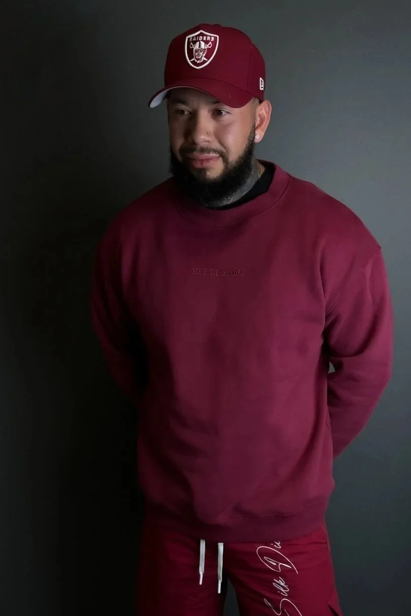 Oversized Crew Neck Burgundy