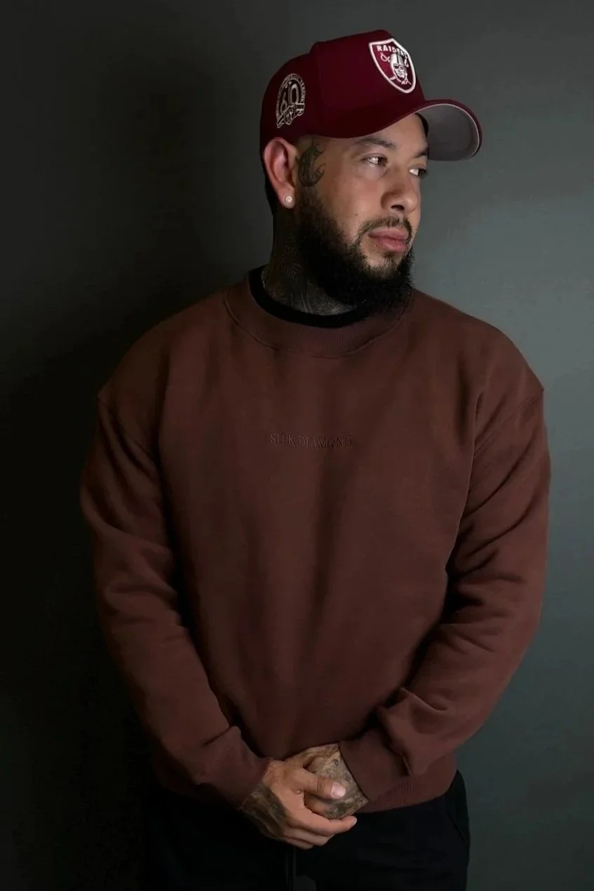 Oversized Crew Neck Brown