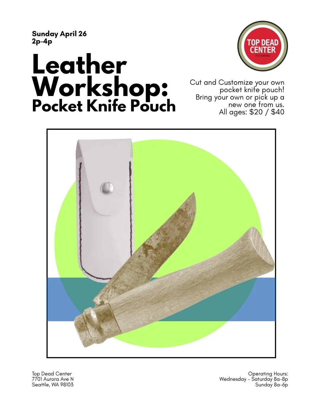 Leather Workshop: Pocket Knife Pouch