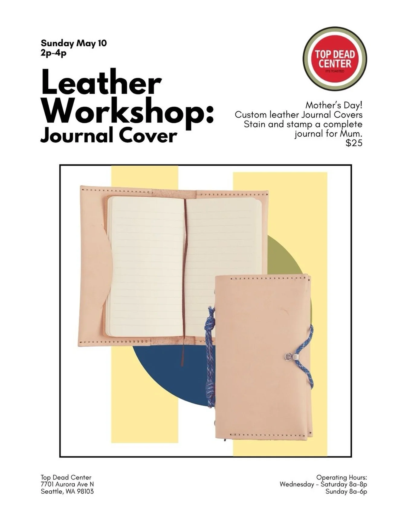 Another in the workshop series: Leather Journal Covers!
Cut, stain and customise a nice lil thing fer yer ma. 

#diymothersday
