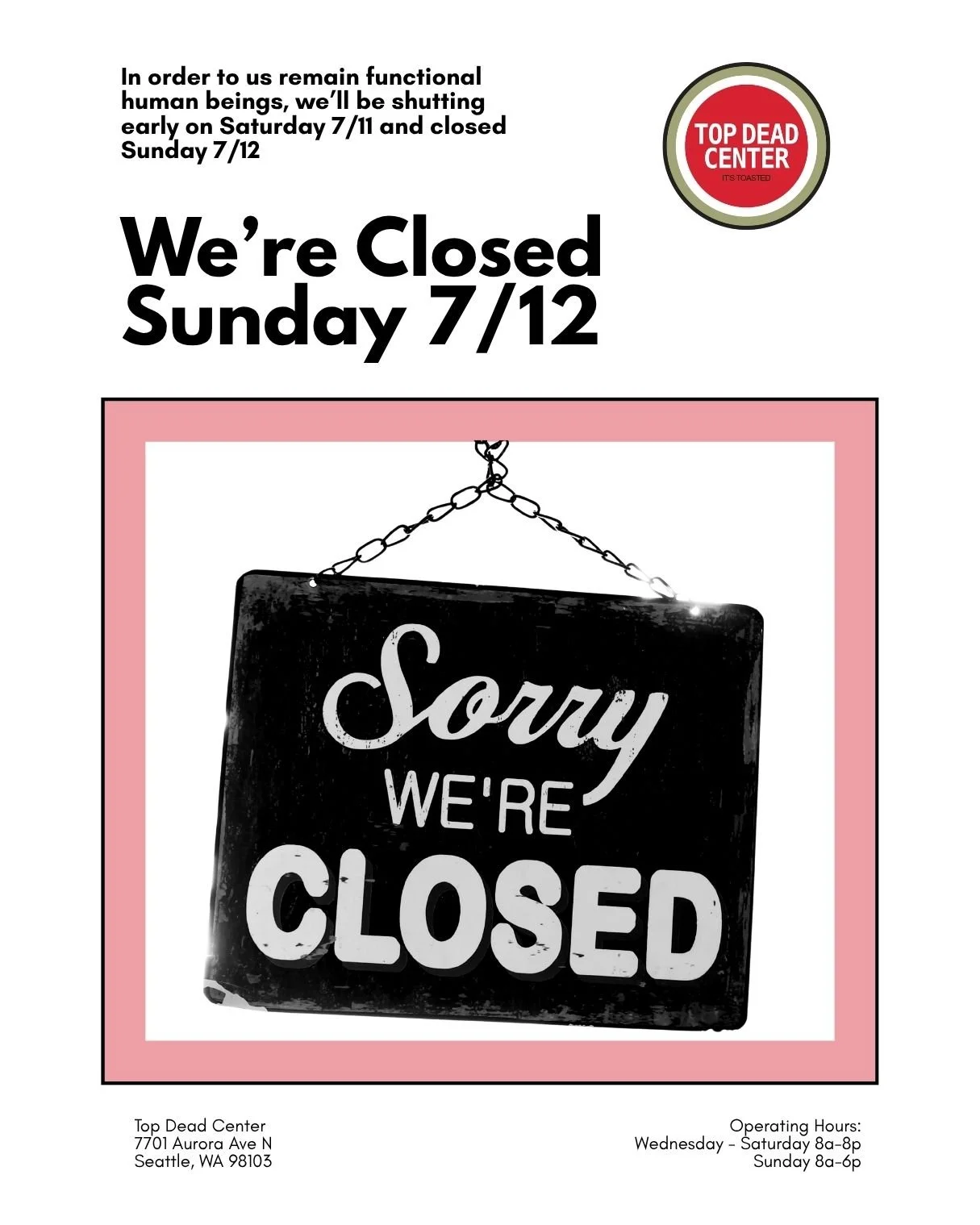 Cafe Closed