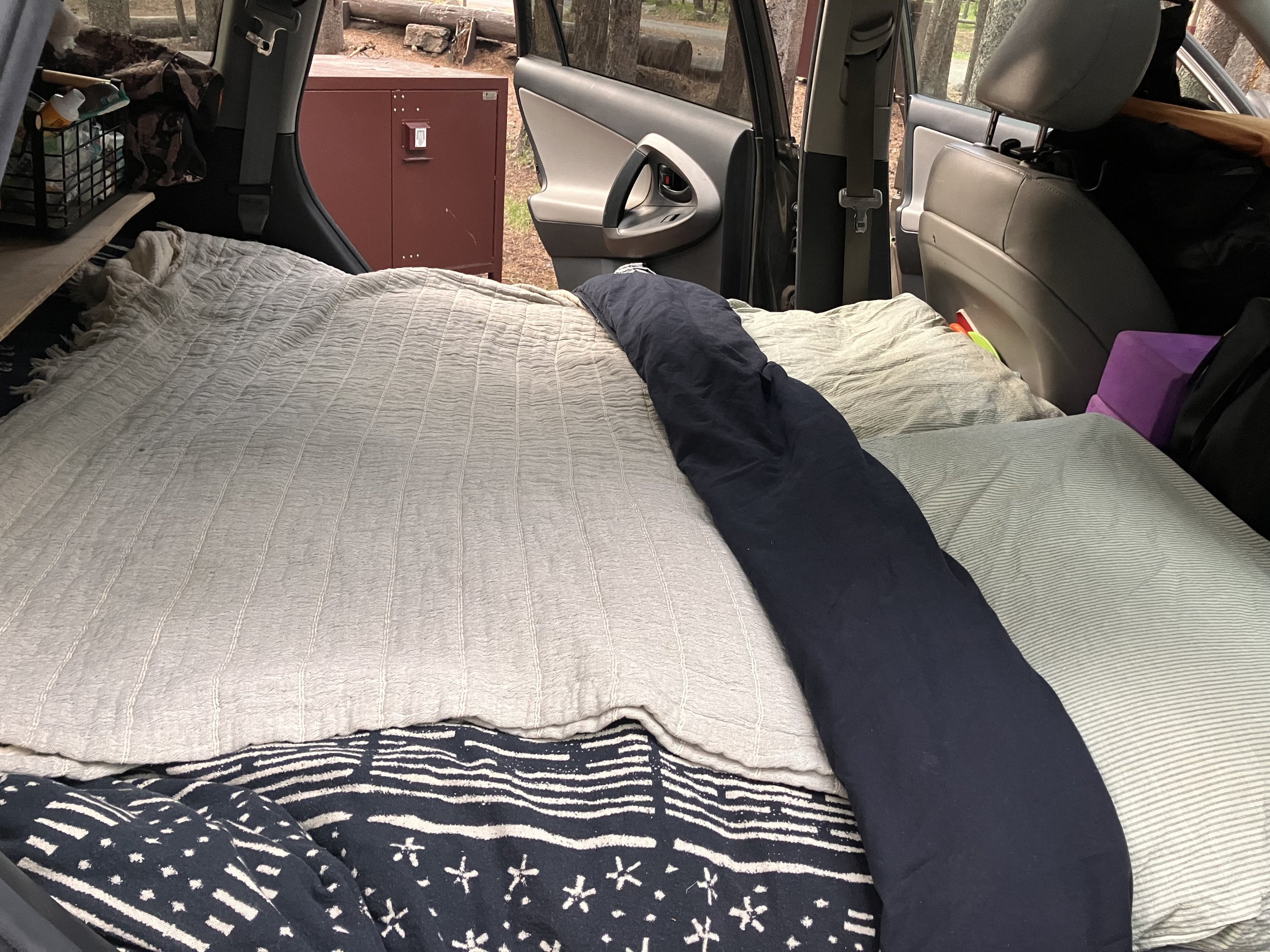 tidying up for next morning's departure