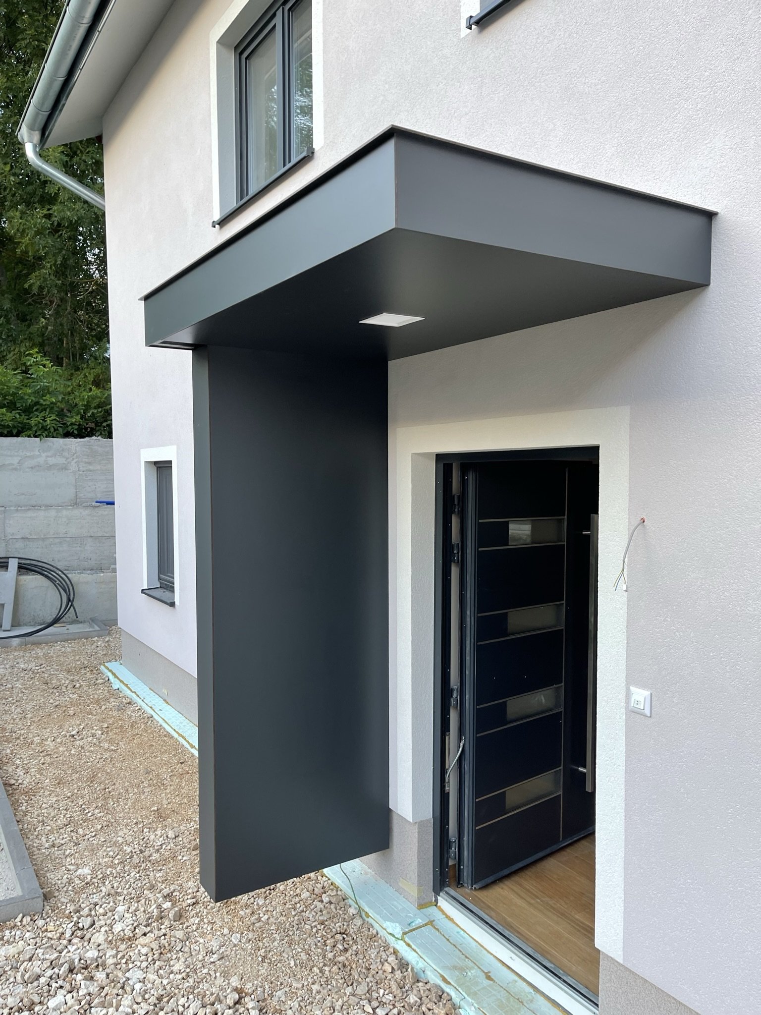 Metal powder coated elegant entrance canopy