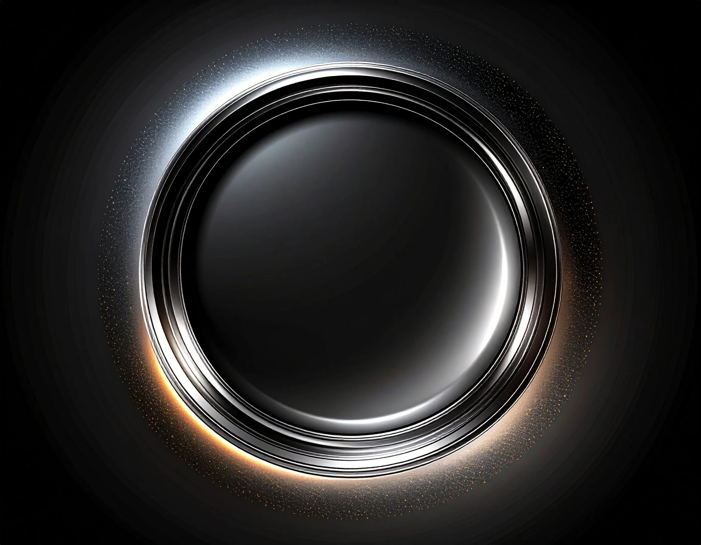 Abstract geometric shapes with colorful gradients on a black background.