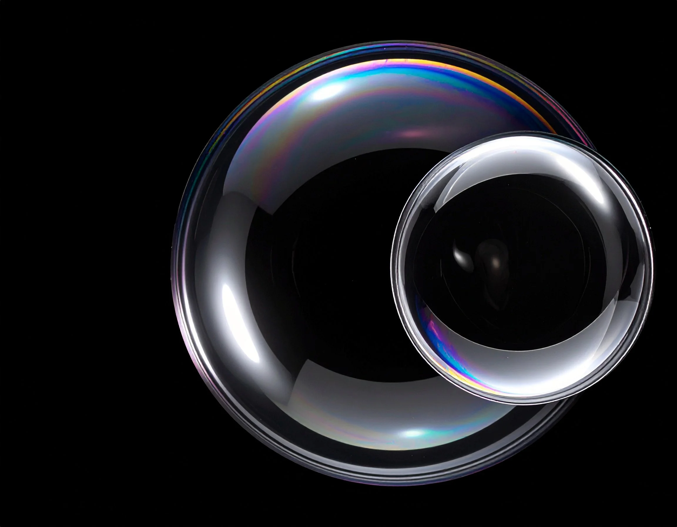 Shiny metallic Mobius strip with black background