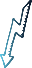 Lightning bolt arrow