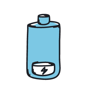 drained battery icon