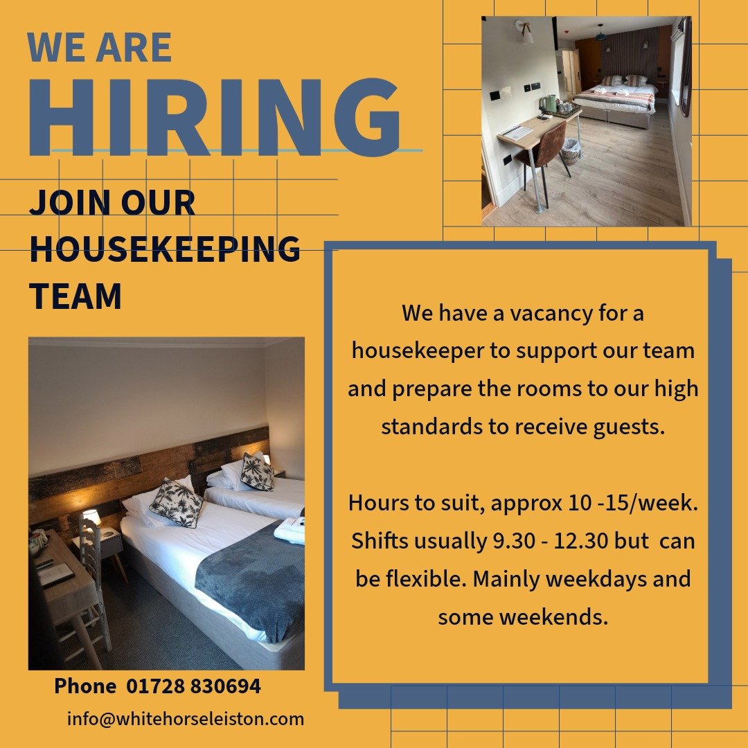 Join our small friendly team. #Leiston #PartTimeJob