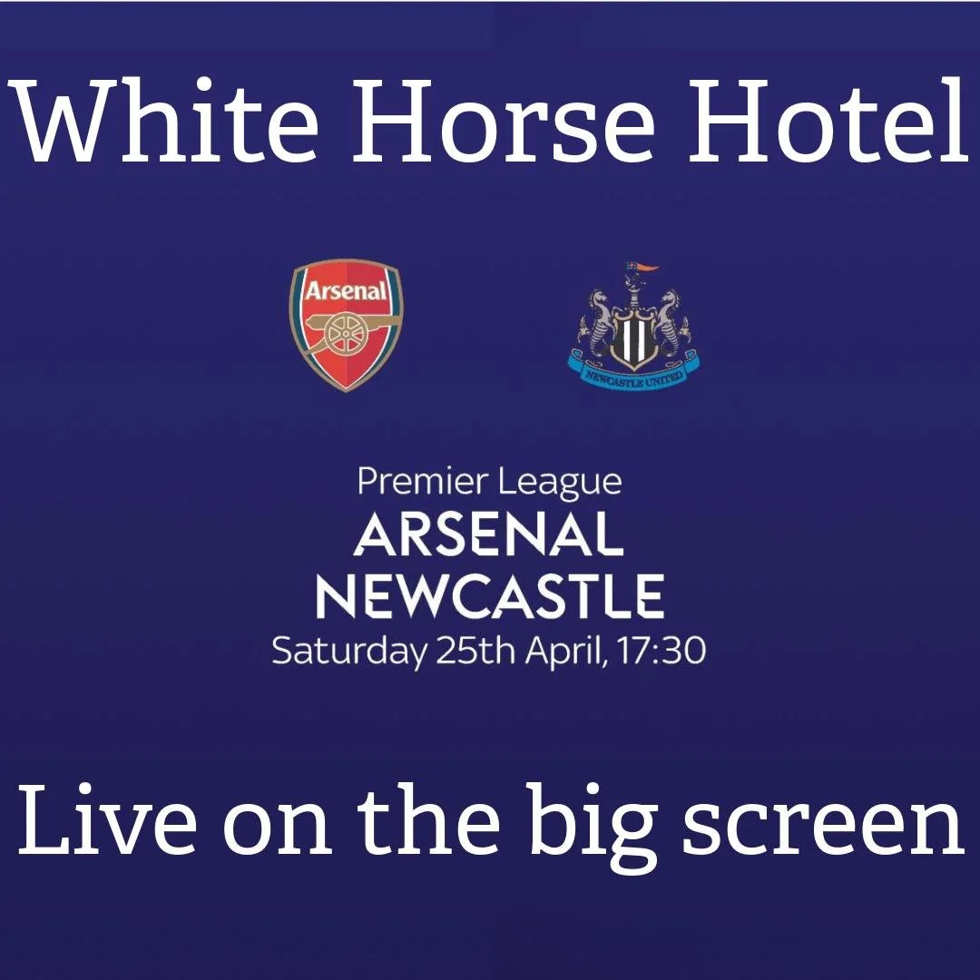 Also showing tomorrow will be the Arsenal vs Newcastle match at 5.30pm, for a total of 4 matches showing live here at the White Horse across the weekend! Check out our previous post from earlier today for more info.