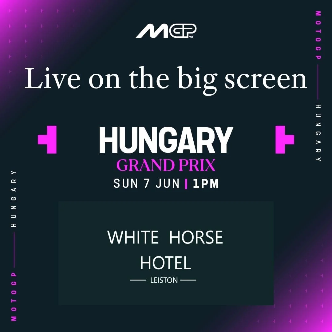 This Sunday 7th June we'll be showing the F1 Monaco Grand Prix and the MotoGP Hungary Grand Prix live across both our big screens. 

Sunday Roasts are also served 12pm-4pm, and we'll have our regular Open Mic session from 4pm-7pm in the main bar too,