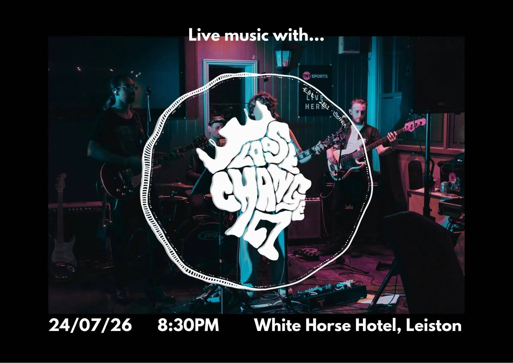 Another fantastic band for you tonight at The White Horse Hotel, Leiston