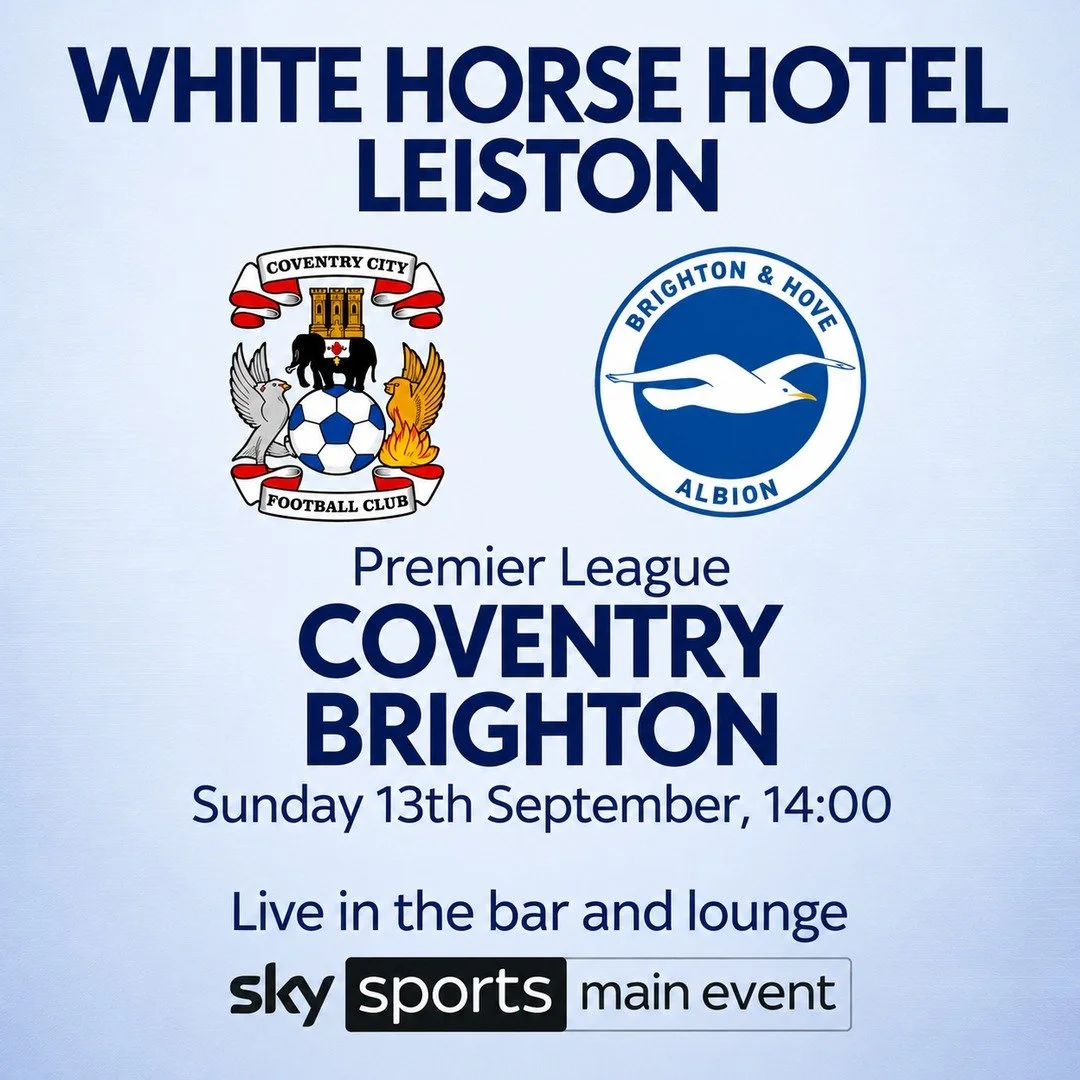 From 2pm today we'll be showing both Coventry vs Brighton and the F1 Grand Prix across both our big screens, followed by our Open Mic Night 4pm-7pm! Sunday lunch also served 12-4pm.