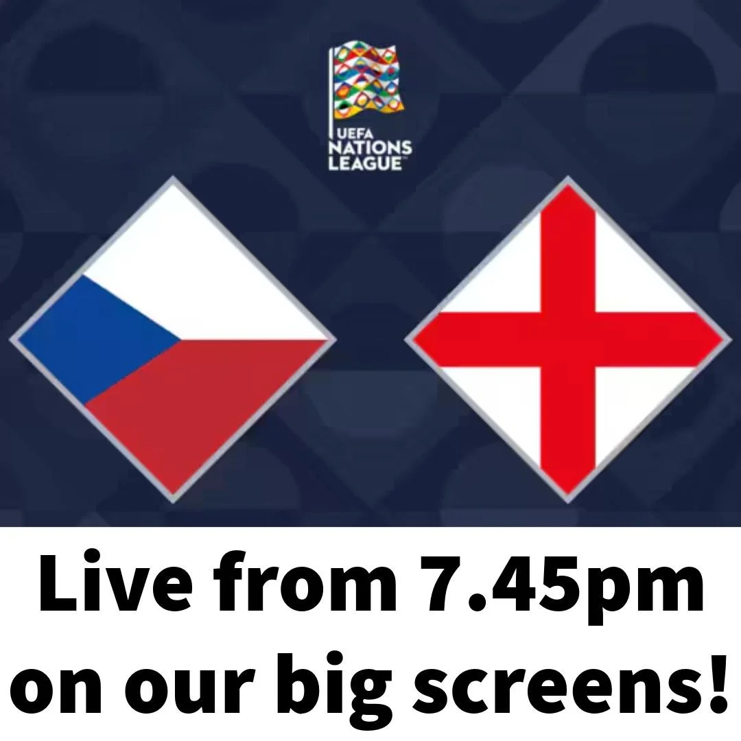 Tonight we have the Czech Republic vs. England match kicking off at 7.45pm for you to enjoy live in our bar and lounge!