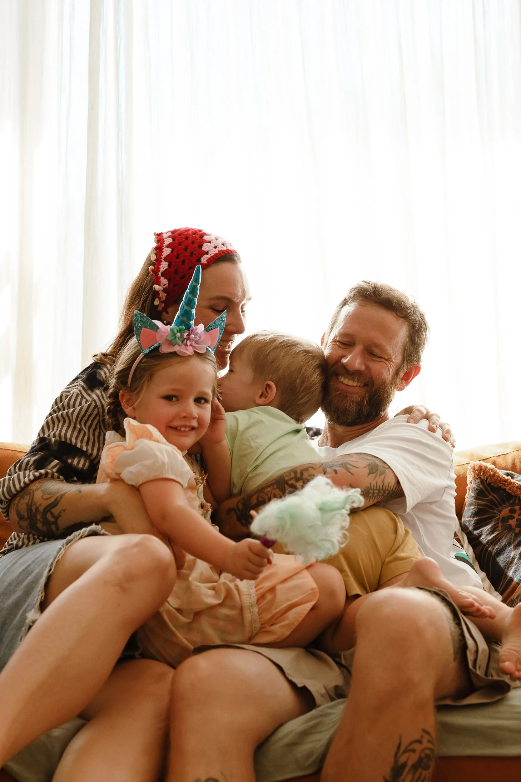 Sentimental in-home family documentary session Newcastle by Daina Marie Photography