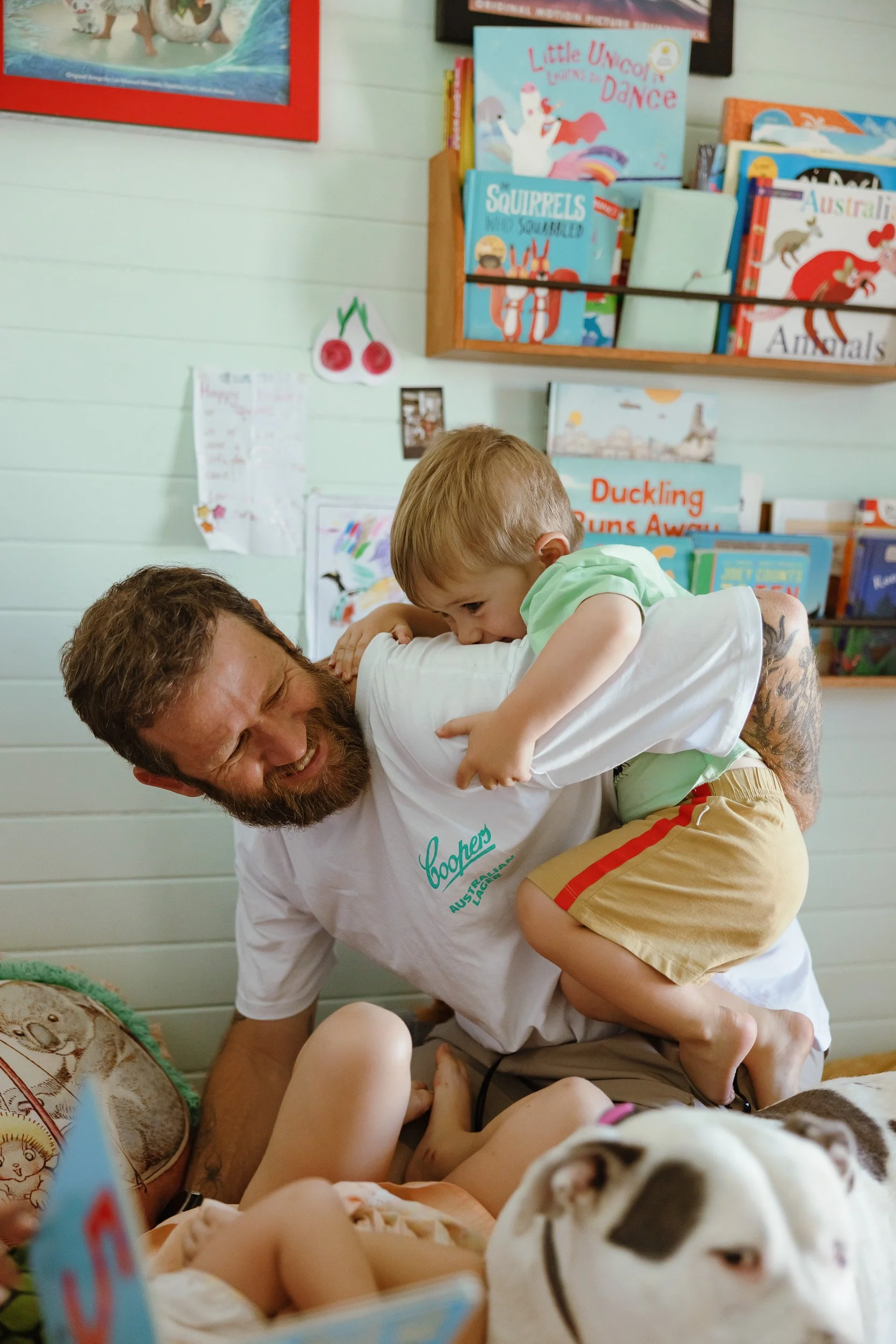 Sentimental in-home family documentary session Newcastle by Daina Marie Photography