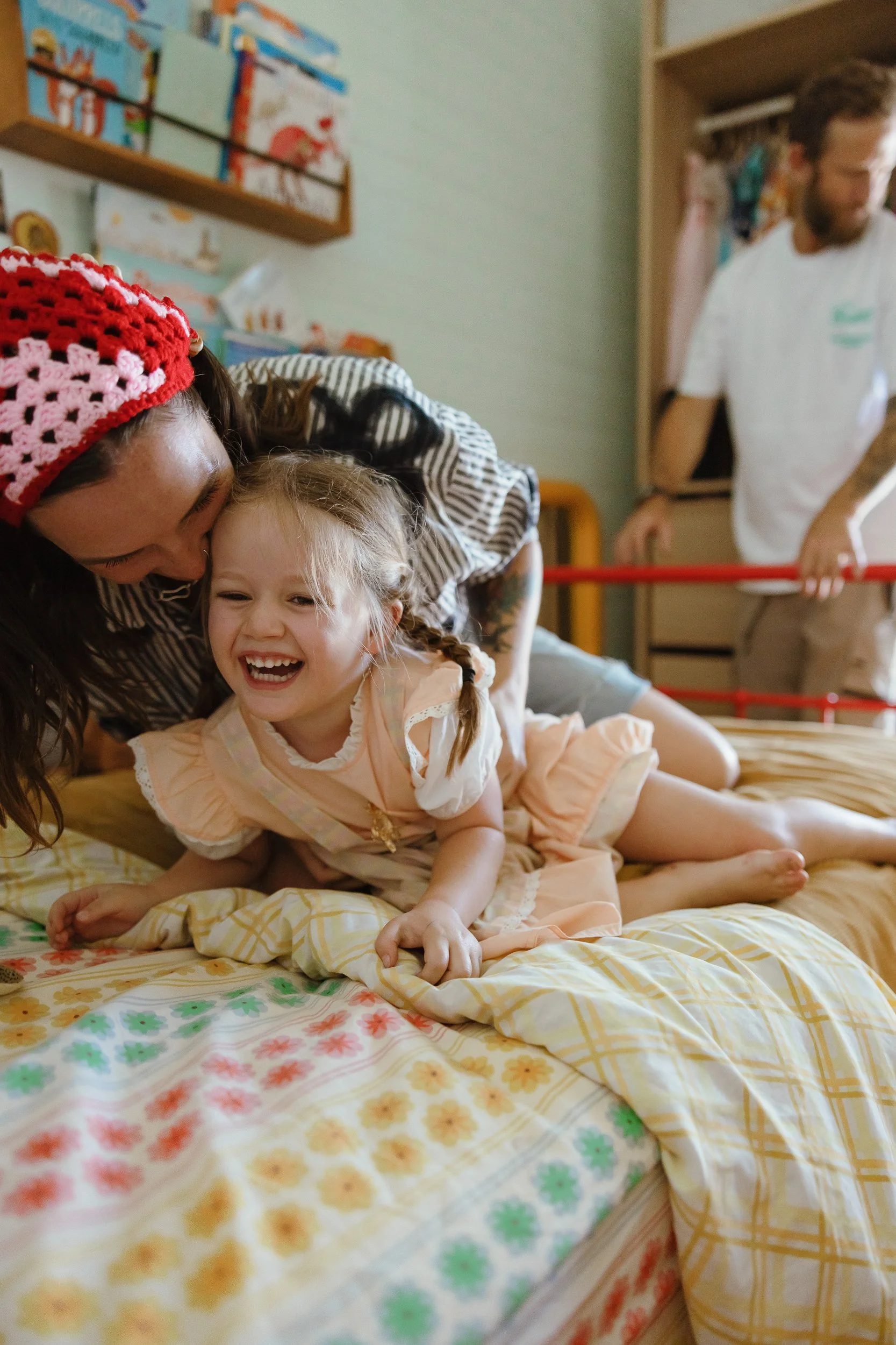 Newcastle family photographer documents in-home family moments for the Woollam family