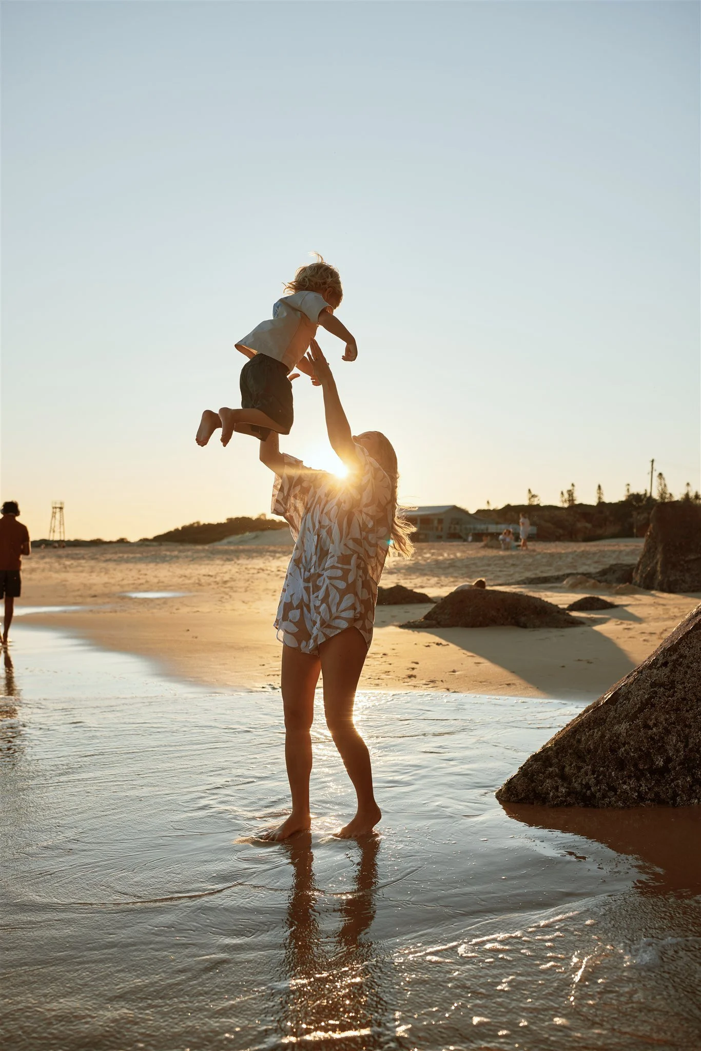 Golden hour candid family photography at Redhead Beach Newcastle NSW