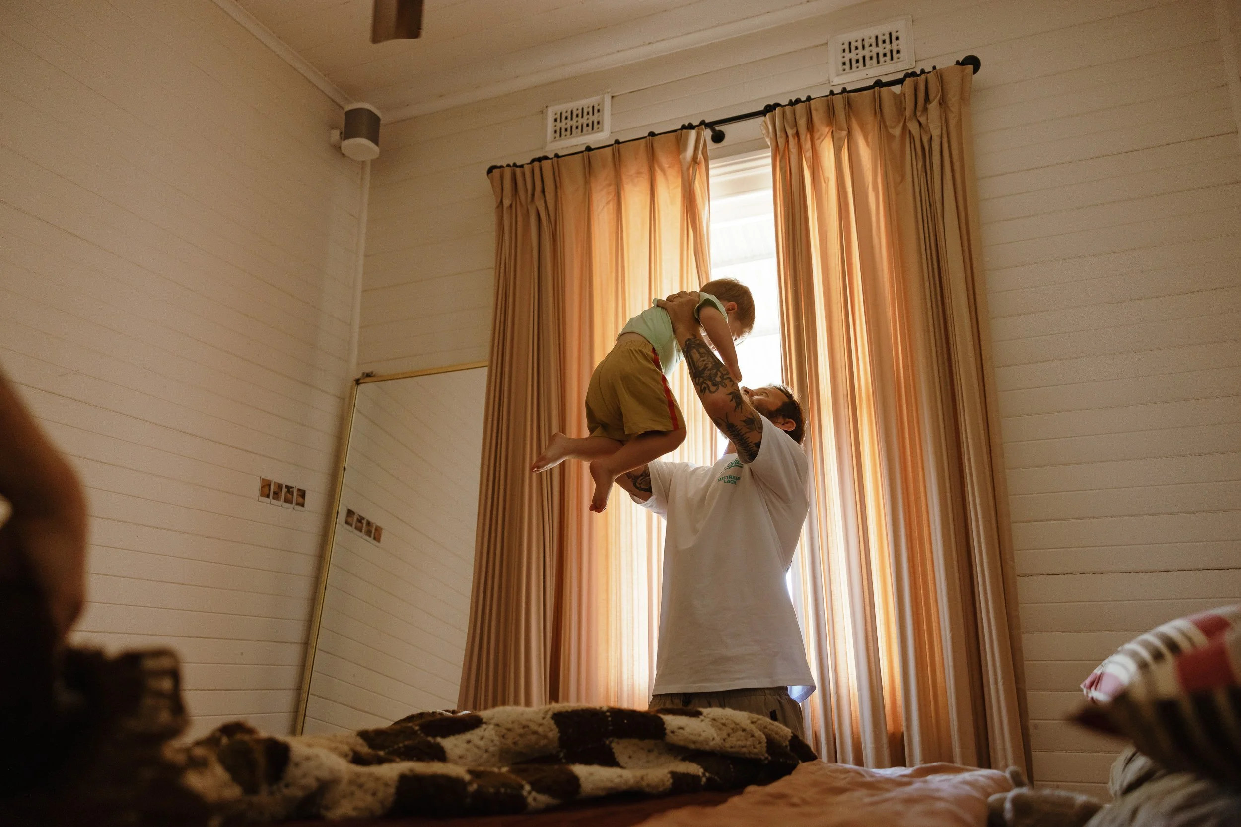 Sentimental in-home family documentary session Newcastle by Daina Marie Photography